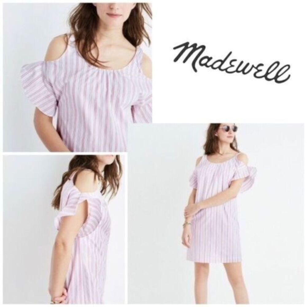 NWOT Madewell White & Red Striped Dress XS Excellent Condition